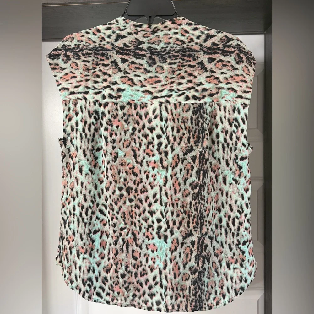 J.Crew Multicolor Leopard Print Blouse Women’s M
